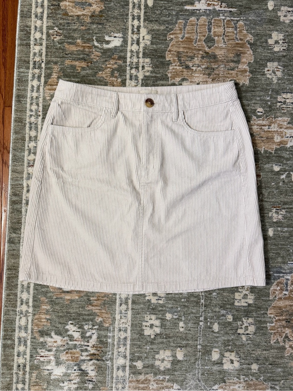 LOFT cream beige corduroy skirt